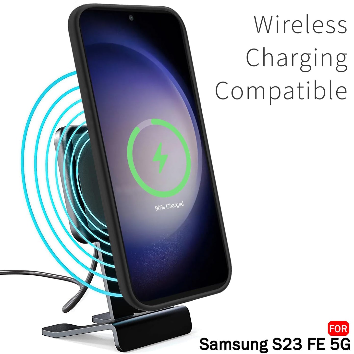 Samsung Galaxy S23 FE 5G | Slim Fit Protective Design | Ultra Matte Finish | Camera Protection Bump | Soft Silicon Back Cover Case for Samsung S23 FE 5G (Black)