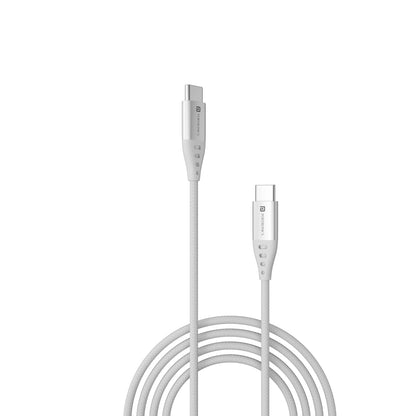 Portronics Konnect C1 20W PD Type C to Type C Unbreakable Data & Charging Cable, Nylon Braided with Metal Heads, 1M Length