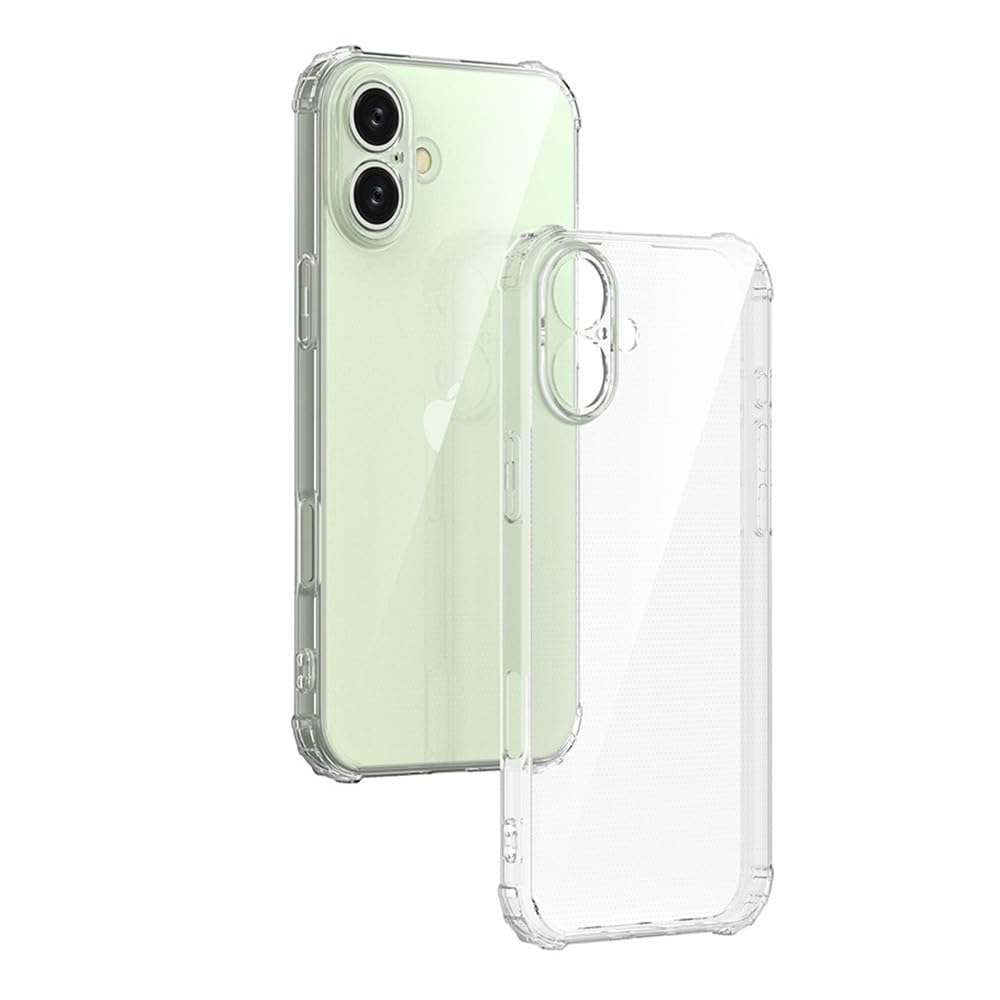 Scratch Resistant Anti Slip Back Cover Compatible with iPhone 16 - Transparent
