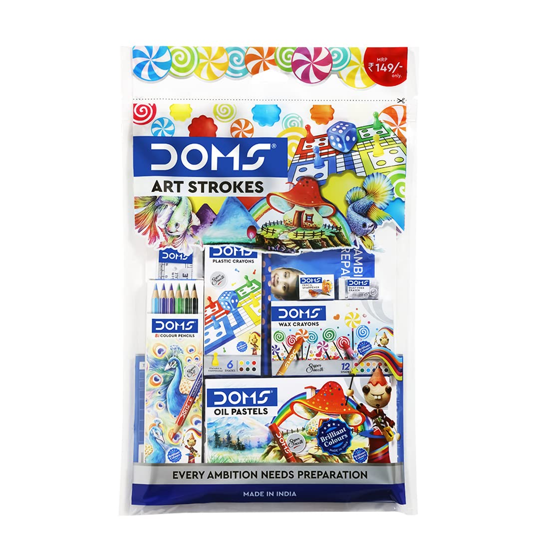 DOMS Painting Kit Gifting Range for Kids Art Strokes Kit, Multicolor