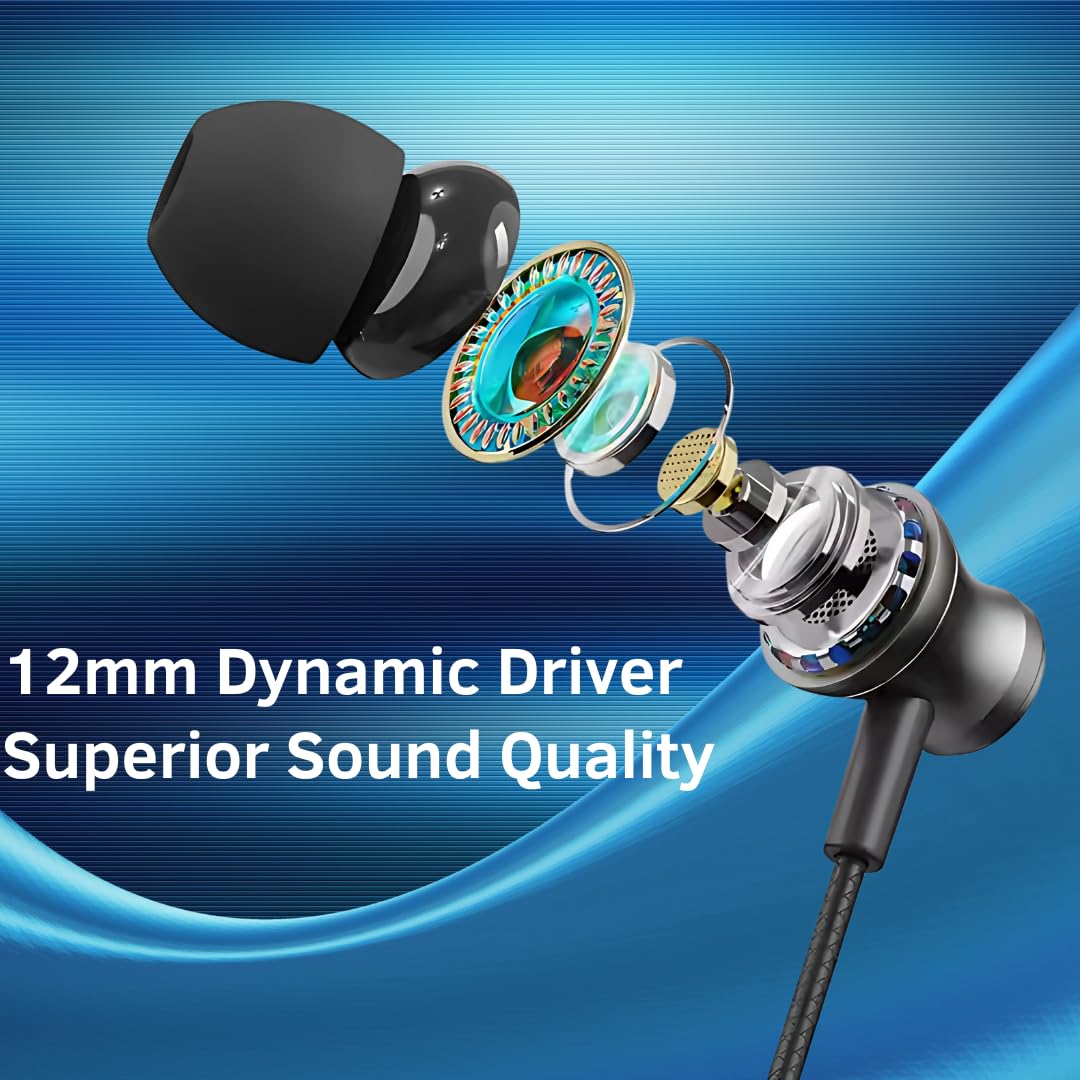 ModishOmbre UNI C Earphones | Deep Bass, USB-C Wired Earbuds | Premium Comfort Fit, in-Line Microphone for Clear Calls | Universal Compatibility