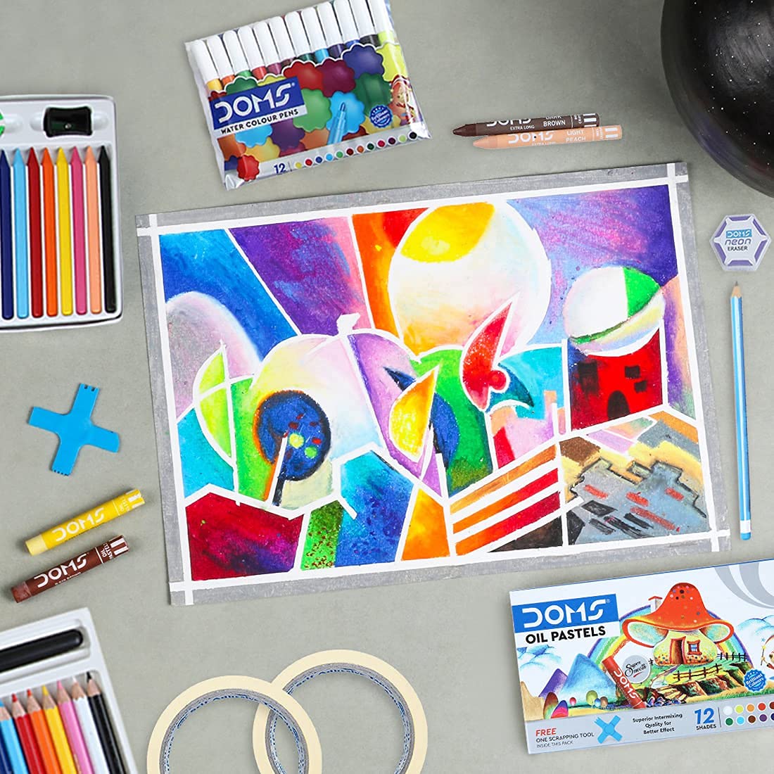 DOMS Painting Kit Gifting Range for Kids Art Strokes Kit, Multicolor