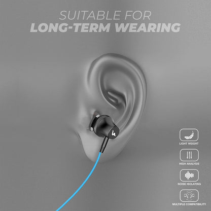 UBON BT-5250 Bluetooth Earphone with Mic, Bass Factory 2.0, in-Ear Wireless Neckband with Upto 16 Hours Playtime, Magnetic Earbuds, Fast Charging, v5.0 Bluetooth Headset (Blue)