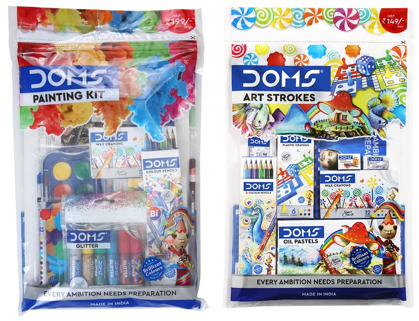 DOMS Painting Kit Gifting Range for Kids Art Strokes Kit, Multicolor